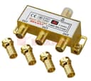 Делитель телевизионный ТВx3 + 4 шт. F BOX 5-1000 МГц GOLD (10шт/уп) REXANT 05-6102-1