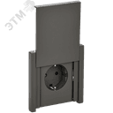 FORTE&PIANO Розетка 1-местная с заземлением с защитными шторками и крышкой безвинтовое крепление 16А IP44 FP319 серый IEK