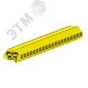 Клемма TB 2-2 с бок. подключ. с защелк. ножками, желтая