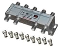 Делитель телевизионный ТВx8 + 9 шт. F BOX 5-1000 МГц Silver (5шт/уп) REXANT 05-6105