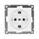 Розетка одноместная UNIVersal серия Афинас/з, с/у, 16А, 220В, белая (еврослот), механизм