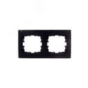 KARINA Рамка 2-ая горизонтальная б/вст чёрный бархат (10шт/120шт) 707-4200-147 Lezard