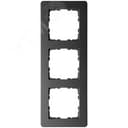 Рамка G-Flex 3-постовая, цвет черный матовый (soft touch)