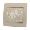 DERIY Выключатель проходной х2 ПБТ крем