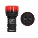 Лампа коммутационная ЛК-22 ADDS диам. 22мм LED красная 220В AC/DC Dekraft