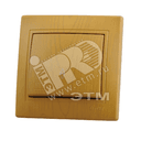 Мира Выключатель одноклавишный проходной ольха