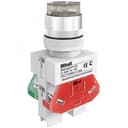 Выключатель кнопочный с фиксацией ABFP d22 мм белая LED 220В ВK-22