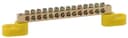 Шина PE "земля" на двух угловых изоляторах ШНИ-6х9-14-У2 желт. NO-222-112-1 ЭРА Б0044161