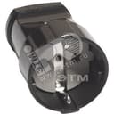 Гнездо штепсельное с заземлением черное 16А 250В