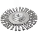 Корщетка-колесо, гайка М14, стальная витая проволока 125 мм