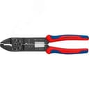 Пресс-клещи для резки и зачистки кабеля опрессовки кабельных наконечников и штекеров 3 гнезда обжим кабельных наконечников с изолятором и кабельных соединителей: 05-60 мм (AWG 20 - 10) j обжим кабельных наконечников без изолятора и кабельных сое Knipex