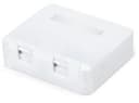 Коробка для настенного монтажа (WS-RJ45-2p-m) Пожтехкабель СКС (201-016) - Корпус настенной розетки для установки 2-х вставок типа Keystone Jack, белый