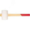 Киянка резиновая белая, деревянная ручка 80 мм (900 гр)
