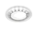 Встраиваемый точечный светильник GX53 с LED подсветкой Ambrella Light G214 CHWH