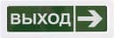 Оповещатель охранно-пожарный световой Рубеж ОПОП 1-8 12В "ВЫХОД+стрелка вправо"
