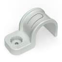Крепеж-скоба пластиковая односторонняя для прямого монтажа атмосферостойкая серая в п/э d25 мм (50шт/450шт уп/кор) Промрукав