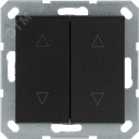 Выключатель двухклавишный для штор 10A 250V~ с накладкой, цвет Антрацит