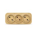 Розетка 3-м ОП 10А IP20 без заземл. сосна IONICH 1455