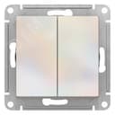 ATLASDESIGN 2-клавишный ВЫКЛЮЧАТЕЛЬ с самовозвратом, сх.2, 10А, механизм, ЖЕМЧУГ Systeme Electric