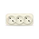 Розетка 3-м ОП 10А IP20 без заземл. сл. кость IONICH 1450