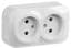 РС22-2-ХБ Розет. 2-ая без з/к о/у 10А GLORY белый IEK (ERH20-K01-10)