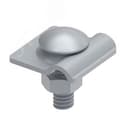 Зажим крепежный для соединения прутка 6-10 мм с элементами конструкций. Монтаж с помощью болта с плоской головкой M10X35. Материал - горячеоцинкованная сталь.