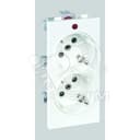 Connect Розетка двойная с заземлением 16А 250В CIMA-модуль 52x108 мм SC белый