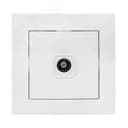 Валенсия розетка телевизионная 1-местная проходная 14дБ-240МГц белая