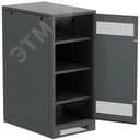 Шкаф LINEA B (пустой) 1350х600х950мм металлическая дверь черный