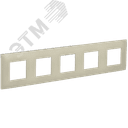 SKANDY Рамка 5-местная SK-F01B бежевый IEK