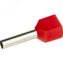 Наконечник-гильза двойная с изолир.фланцем 10 кв.мм  красный (НШВИ2) DKC