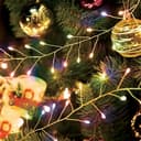 Светодиодная гирлянда Кластер на проволоке Feron CL584 линейная 12м мультиколор c питанием от сети 230V прозрачный шнур 51449