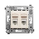 Avanti Розетка RJ-45 в стену, 5e двойная, "Ванильная дымка"