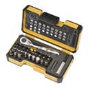 Набор бит SL/PH/PZ/Tx/HEX/TxTR/BH/MS с мини трещоткой в кейсе, 33 шт