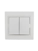 Выключатель 2-кл. СП Mira 10А IP20 с бел.вставкой бел. LEZARD 701-0202-101