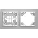 Рамка двухместная горизонтальная, Эрна, белая,