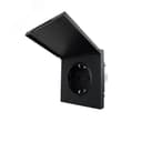 ZIMA Розетка с/з с крышкой ПБТ черный бархат безвинтовой зажим/клемма LEZARD