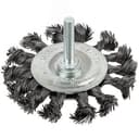 Кордщетка дисковая прямая, со шпилькой, стальная витая проволока 75 мм