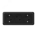 Розетка трехместная UNIVersal серия Олимп б/з, о/у, 16А, 220В, черная