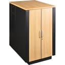 Шкаф SOUNDPROOF звукоизолированный 24U 750x1130 мм, отделка под дерево, цвет лиственница LANMASTER (LAN-DC-CBSP-24U-WD)
