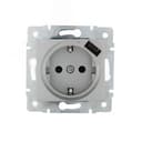 KARINA Розетка с/з + USB разъём матовое серебро (10шт/120шт)