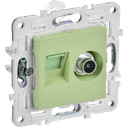 SKANDY Розетка двойная TV+RJ45 кат.5E SK-A14G мятный IEK