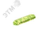 Клемма TB 2-2 с бок. подключ. с крепеж.фланцами, сечение 1,5 мм. кв., желто-зеленая