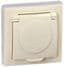 KVARTA Роз. 1ая с з/к РСбш10-3-ККм-44 16А IP44 крем. IEK (KV-R16-16-44-K33)
