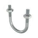 Скоба монтажная U-образная с резьбой М8 с гайками для труб d 1 1/4"