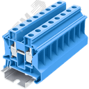 Клемма TU 1-1 винтовая, сечение 10 мм. кв., синяя