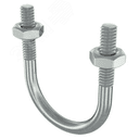 Скоба монтажная U-образная с резьбой М8 с гайками для труб d 1"