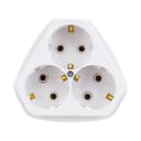 Розетка 3-м ОП РА10/16-833 16А IP20 с заземл. бел. Кунцево 5921