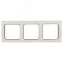 Стокгольм Рамка 3-местная белая с линией цвета черный