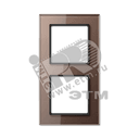 Рамка 2-я для горизонтальной/вертикальной установки  Серия- ACreation  Материал- стекло  Цвет- мокко